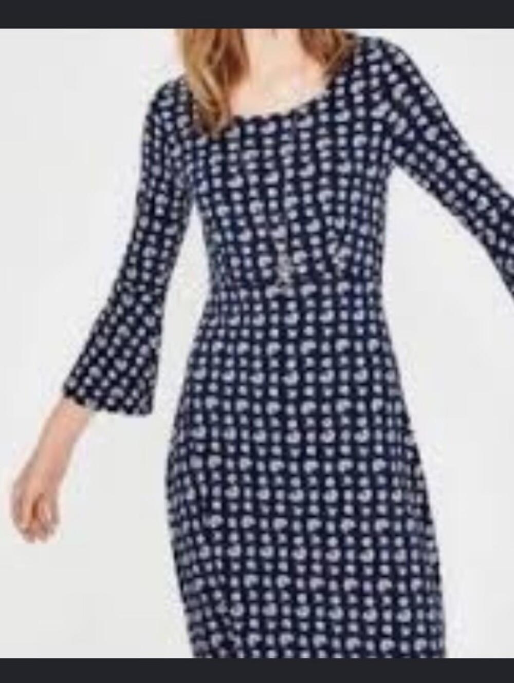 Boden Navy Floral Midi Dress - Picture 2 of 9